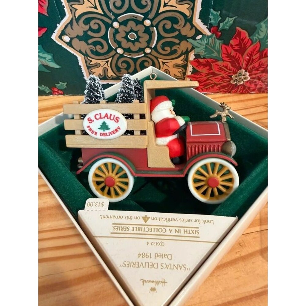 Vintage 1984 Hallmark Santa’s Deliveries Ornament #6 Original Box